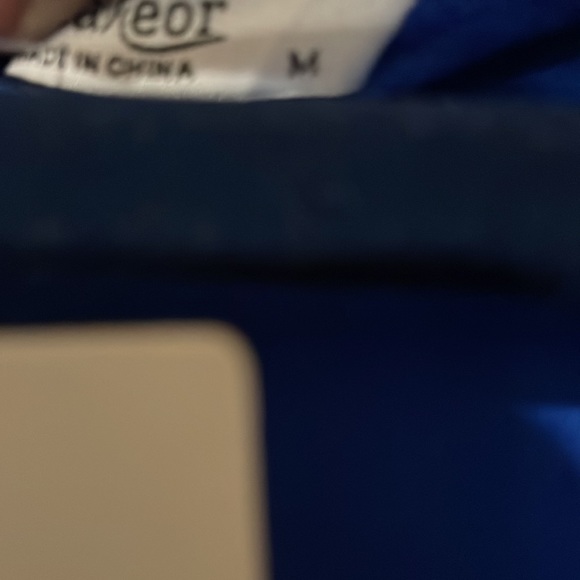 Blue, floral, mid sleeve dress. - Picture 6 of 7